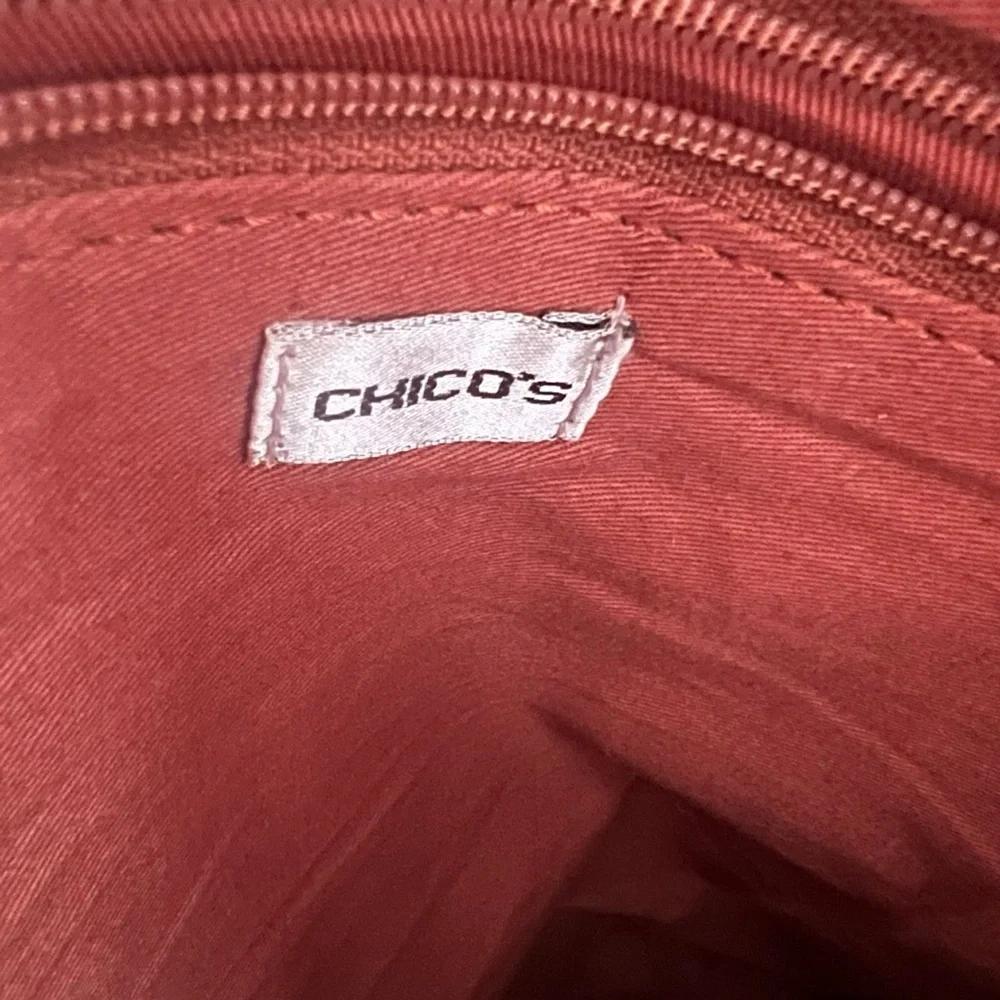 Chico’s Burnt Orange Croc-Embossed Leather Purse | NWOT | Structured Work Bag